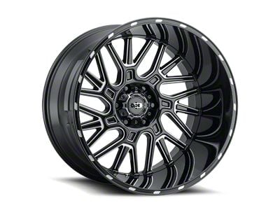 Vision Off-Road Brawl Gloss Black Milled 8-Lug Wheel; 22x10; -19mm Offset (15-19 Sierra 2500 HD)