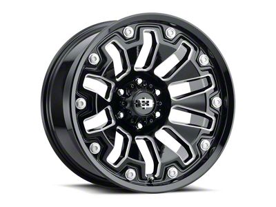 Vision Off-Road Armor Gloss Black Milled 6-Lug Wheel; 18x9; 12mm Offset (15-20 Yukon)