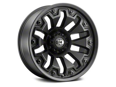 Vision Off-Road Armor Satin Black with Black Bolt Inserts 6-Lug Wheel; 20x9; 12mm Offset (15-20 Yukon)