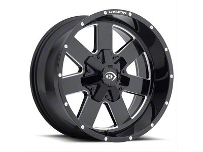 Vision Off-Road Arc Gloss Black Machined 8-Lug Wheel; 20x9; -12mm Offset (23-24 F-250 Super Duty)