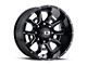 Vision Off-Road Bomb Gloss Black Machined 8-Lug Wheel; 20x9; 12mm Offset (23-24 F-250 Super Duty)