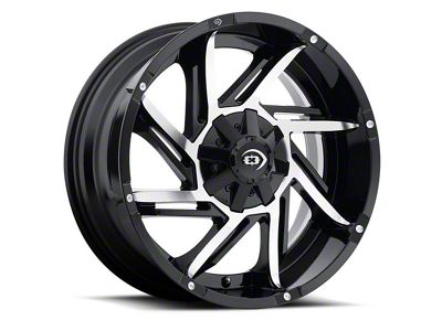 Vision Off-Road Prowler Gloss Black Machined 8-Lug Wheel; 20x9; -12mm Offset (23-24 F-250 Super Duty)