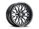 Vision Off-Road Riot Gloss Black Machined 8-Lug Wheel; 20x9; 12mm Offset (23-24 F-250 Super Duty)