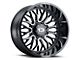 Vision Off-Road Riot Gloss Black Machined 8-Lug Wheel; 22x12; -51mm Offset (23-24 F-250 Super Duty)