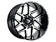 Vision Off-Road Sliver Gloss Black Machined 8-Lug Wheel; 22x12; -51mm Offset (23-24 F-250 Super Duty)