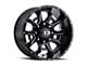 Vision Off-Road Bomb Gloss Black Machined 8-Lug Wheel; 20x9; 12mm Offset (23-24 F-350 Super Duty SRW)