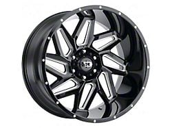 Vision Off-Road Spyder Gloss Black Milled 8-Lug Wheel; 22x14; -76mm Offset (23-24 F-350 Super Duty SRW)