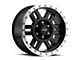 Vision Off-Road Manx Gloss Black Machined 6-Lug Wheel; 17x8.5; 0mm Offset (2024 Ranger)
