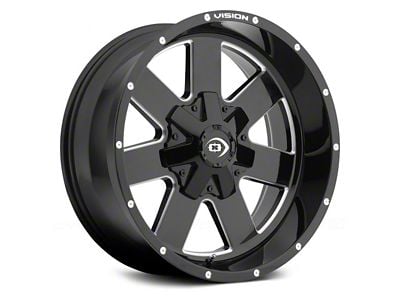 Vision Off-Road Arc Gloss Black Milled 5-Lug Wheel; 17x9; 12mm Offset (94-01 RAM 1500)