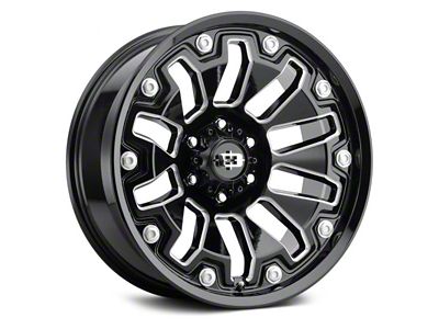 Vision Off-Road Armor Gloss Black Milled 5-Lug Wheel; 18x9; 12mm Offset (94-01 RAM 1500)