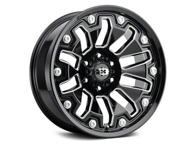 Vision Off-Road Armor Gloss Black Milled 5-Lug Wheel; 20x9; 12mm Offset (94-01 RAM 1500)