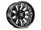 Vision Off-Road Armor Gloss Black Milled with Black Bolt Inserts 5-Lug Wheel; 20x10; -25mm Offset (94-01 RAM 1500)