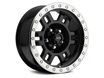 Vision Off-Road Manx Gloss Black Machined 5-Lug Wheel; 17x8.5; 0mm Offset (94-01 RAM 1500)