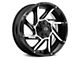 Vision Off-Road Prowler Gloss Black Machined 5-Lug Wheel; 20x12; -51mm Offset (94-01 RAM 1500)