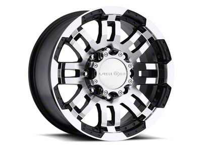 Vision Off-Road Warrior Gloss Black Machined 8-Lug Wheel; 17x8.5; 18mm Offset (94-02 RAM 2500)