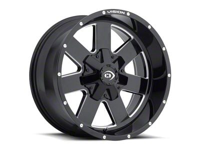 Vision Off-Road Arc Gloss Black Machined 8-Lug Wheel; 20x9; 12mm Offset (99-07 F-250 Super Duty)