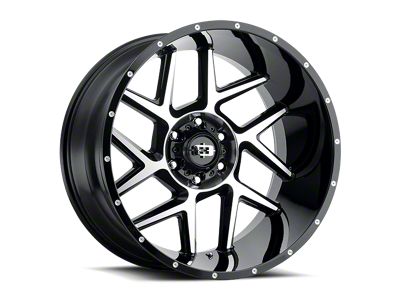 Vision Off-Road Razor Gloss Black Milled 8-Lug Wheel; 22x12; -51mm Offset (99-07 F-350 Super Duty SRW)