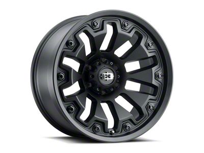 Vision Off-Road Armor Satin Black with Black Bolt Inserts 6-Lug Wheel; 20x9; 0mm Offset (23-25 Canyon)