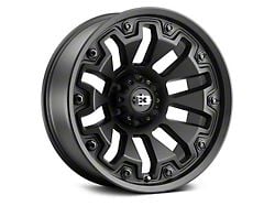 Vision Off-Road Armor Satin Black with Black Bolt Inserts 6-Lug Wheel; 20x9; 12mm Offset (23-25 Canyon)