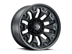 Vision Off-Road Armor Satin Black with Black Bolt Inserts 6-Lug Wheel; 20x9; 12mm Offset (23-24 Canyon)