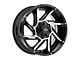 Vision Off-Road Prowler Gloss Black Machined 6-Lug Wheel; 17x9; 12mm Offset (23-25 Canyon)