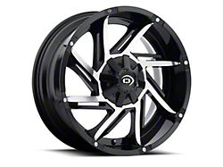 Vision Off-Road Prowler Gloss Black Machined 6-Lug Wheel; 20x12; -51mm Offset (23-24 Canyon)