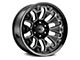 Vision Off-Road Armor Gloss Black Milled with Black Bolt Inserts 5-Lug Wheel; 18x9; 12mm Offset (05-11 Dakota)