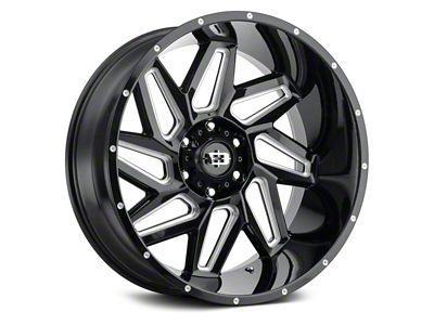 Vision Off-Road Spyder Gloss Black Milled 5-Lug Wheel; 20x9; 12mm Offset (05-11 Dakota)