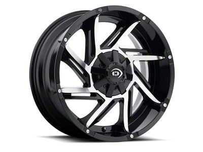 Vision Off-Road Prowler Gloss Black Machined 6-Lug Wheel; 18x9; -12mm Offset (19-24 RAM 1500)