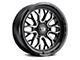 Vision Off-Road Riot Gloss Black Machined 6-Lug Wheel; 20x10; -25mm Offset (19-23 Ranger)