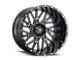 Vision Off-Road Brawl Gloss Black Milled 8-Lug Wheel; 22x10; -19mm Offset (20-24 Silverado 3500 HD SRW)