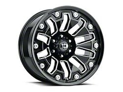 Vision Off-Road Armor Gloss Black Milled with Black Bolt Inserts 5-Lug Wheel; 18x9; 12mm Offset (09-18 RAM 1500)