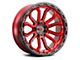 Vision Wheel Korupt Gloss Red with Gloss Black Lip 6-Lug Wheel; 18x9; 12mm Offset (04-08 F-150)