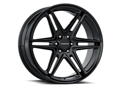 Vision Wheel Wedge Gloss Black 6-Lug Wheel; 24x9.5; 30mm Offset (04-08 F-150)