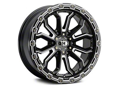 Vision Wheel Korupt Gloss Black Milled 6-Lug Wheel; 17x9; -12mm Offset (07-13 Sierra 1500)