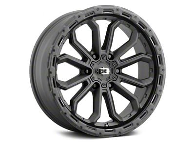 Vision Wheel Korupt Satin Black 6-Lug Wheel; 17x9; -12mm Offset (07-13 Sierra 1500)