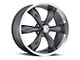 Vision Wheel Legend 5 Gunmetal Machined 6-Lug Wheel; 20x9; 20mm Offset (07-13 Sierra 1500)