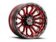 Vision Wheel Korupt Gloss Red with Gloss Black Lip 8-Lug Wheel; 20x9; 12mm Offset (11-14 Silverado 2500 HD)