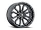 Vision Wheel Korupt Satin Black 8-Lug Wheel; 20x9; 12mm Offset (11-14 Silverado 3500 HD SRW)