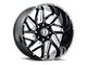 Vision Wheel Spyder Gloss Black Milled 8-Lug Wheel; 20x12; -51mm Offset (11-14 Silverado 3500 HD SRW)