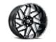 Vision Wheel Spyder Gloss Black Milled 6-Lug Wheel; 22x12; -57mm Offset (07-14 Tahoe)