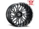 Vision Wheel Brawl Gloss Black Milled 6-Lug Wheel; 20x12; -51mm Offset (14-18 Sierra 1500)