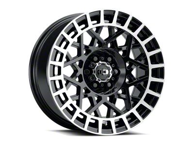 Vision Wheel Savage Gloss Black with Machined Lip 6-Lug Wheel; 18x8.5; 12mm Offset (14-18 Sierra 1500)