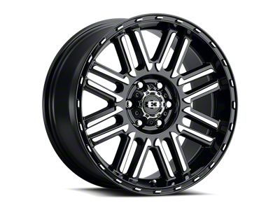 Vision Wheel Nexus Gloss Black Machined 6-Lug Wheel; 18x8.5; 0mm Offset (14-18 Silverado 1500)