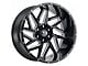 Vision Off-Road Spyder Gloss Black Milled 8-Lug Wheel; 20x9; 12mm Offset (20-24 Silverado 2500 HD)