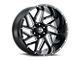 Vision Wheel Spyder Gloss Black Milled 6-Lug Wheel; 22x12; -57mm Offset (24-25 Ranger)