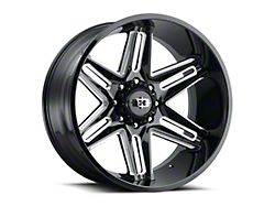 Vision Off-Road Razor Gloss Black Milled 8-Lug Wheel; 22x12; -51mm Offset (17-22 F-250 Super Duty)