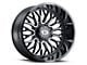 Vision Off-Road Riot Gloss Black Machined 8-Lug Wheel; 22x12; -51mm Offset (17-22 F-250 Super Duty)