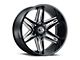 Vision Off-Road Razor Gloss Black Milled 8-Lug Wheel; 22x12; -51mm Offset (15-19 Sierra 3500 HD SRW)