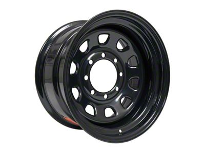 Vision Wheel D Window Steel Gloss Black 8-Lug Wheel; 17x9; -12mm Offset (07-10 Sierra 3500 HD SRW)